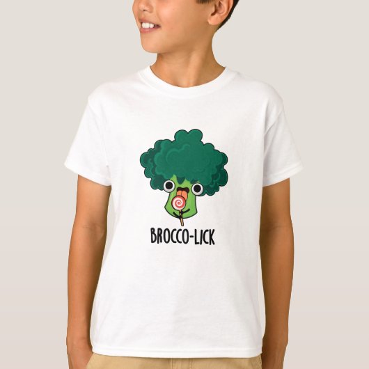 Brocco lick Funny Veggie Broccoli Pun T-Shirt (Vorderseite)