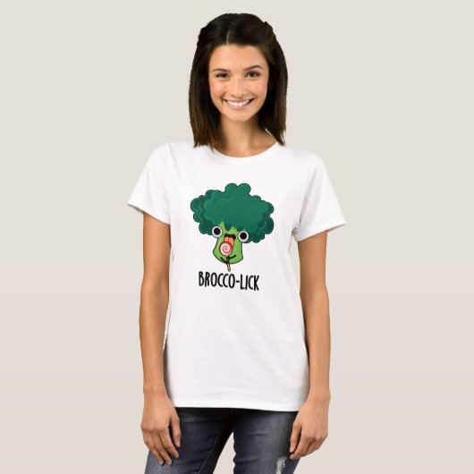 Brocco lick Funny Veggie Broccoli Pun T-Shirt (Vorne ganz)