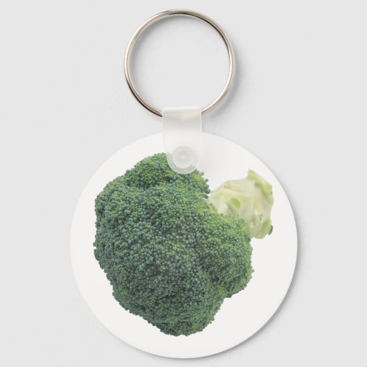 Broccoli 2.25" Basic Button Schlüsselanhänger (Vorderseite)