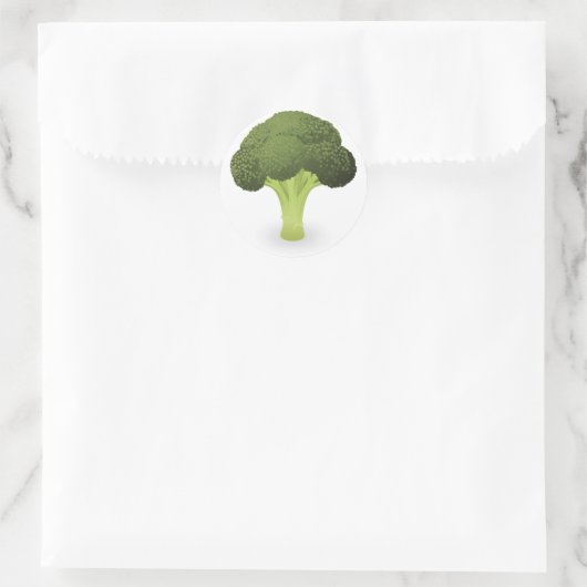 Broccoli-Abbildung Runder Aufkleber (Tasche)