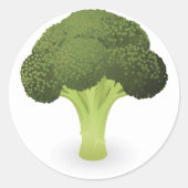 Broccoli-Abbildung Runder Aufkleber (Vorderseite)