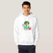 Broccoli als Bauer mit Wasserkocher Hoodie (Vorne ganz)