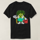 Broccoli als Bauer mit Wasserkocher T-Shirt (Design vorne)
