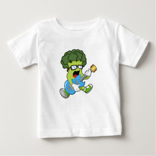 Broccoli als Musiker mit Gitarre Baby T-shirt