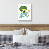 Broccoli als Musiker mit Gitarre Leinwanddruck (Insitu (Schlafzimmer))