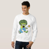 Broccoli als Musiker mit Gitarre Sweatshirt (Vorne ganz)
