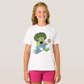 Broccoli als Musiker mit Gitarre T-Shirt (Vorne ganz)