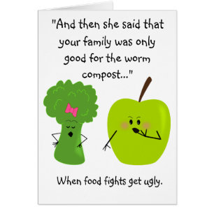 Broccoli and Apple Funny Earth Day Card