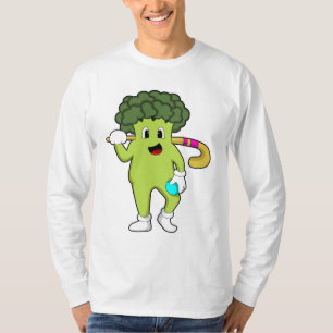 Broccoli at Hockey with Hockey bat T-Shirt