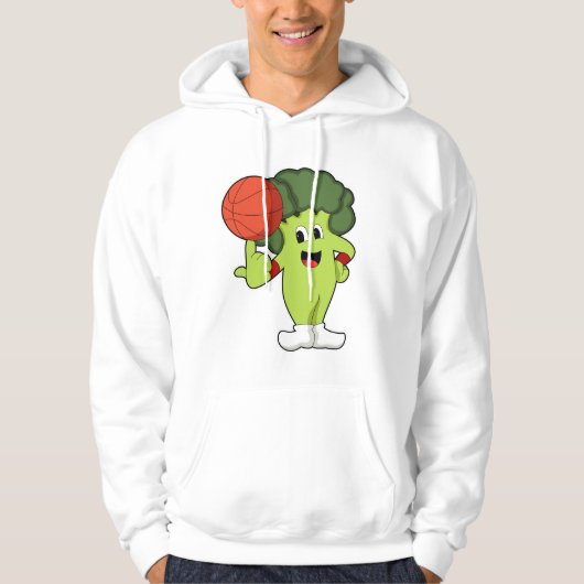 Broccoli beim Basketballsport Hoodie (Vorderseite)