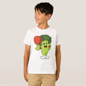 Broccoli beim Basketballsport T-Shirt (Vorne ganz)