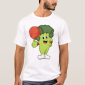 Broccoli beim Basketballsport T-Shirt (Vorderseite)