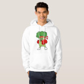 Broccoli beim Boxen mit Boxhandschuhen Hoodie (Vorne ganz)