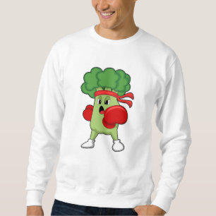 Broccoli beim Boxen mit Boxhandschuhen Sweatshirt