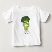 Broccoli beim Volleyball-Sport Baby T-shirt (Vorderseite)