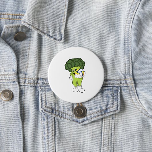Broccoli beim Volleyball-Sport Button (Beispiel)