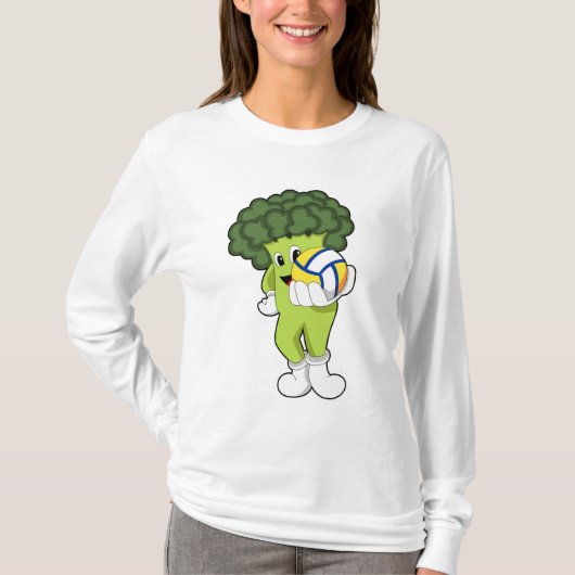 Broccoli beim Volleyball-Sport T-Shirt (Vorderseite)