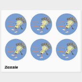 'Broccoli Bruno' Glossy Round Sticker (Blatt)
