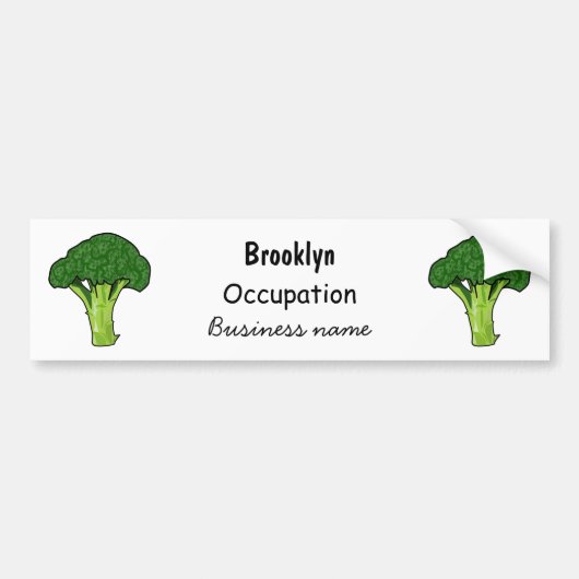 Broccoli Cartoon Illustration Autoaufkleber (Vorne)
