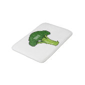 Broccoli Cartoon Illustration Badematte (Schrägansicht)