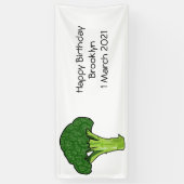 Broccoli Cartoon Illustration Banner (Vertikal)