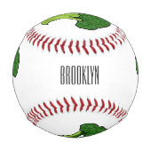 Broccoli Cartoon Illustration Baseball (Vorderseite)