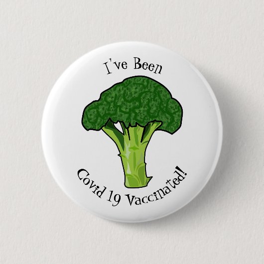 Broccoli Cartoon Illustration Button (Vorderseite)
