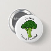 Broccoli Cartoon Illustration Button (Vorne & Hinten)