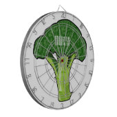 Broccoli Cartoon Illustration Dartscheibe (Vorderseite Links)