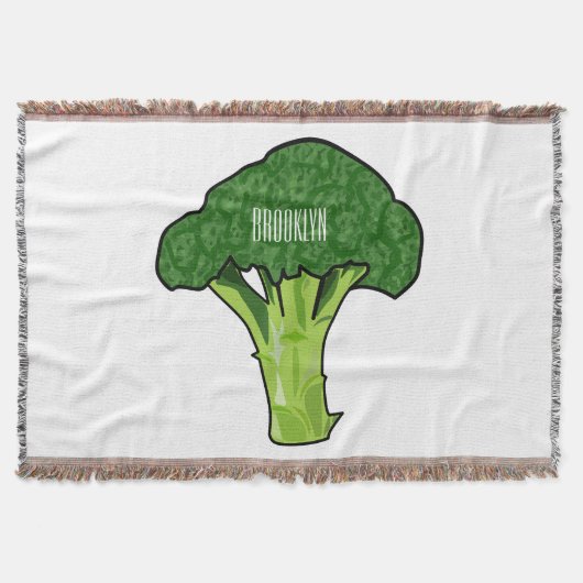 Broccoli Cartoon Illustration Decke (Vorderseite)