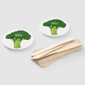 Broccoli Cartoon Illustration Fächer (Non-assembled)