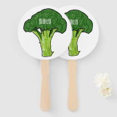 Broccoli Cartoon Illustration Fächer (Vorne und Hinten)