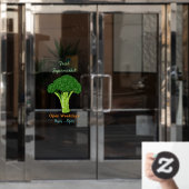 Broccoli Cartoon Illustration Fensteraufkleber (Büro Tür)
