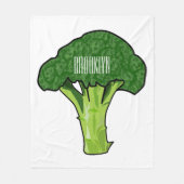 Broccoli Cartoon Illustration Fleecedecke (Vorderseite)