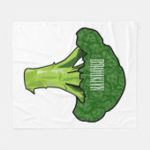 Broccoli Cartoon Illustration Fleecedecke (Vorderseite (Horizontal))