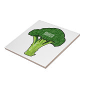 Broccoli Cartoon Illustration Fliese (Seite)