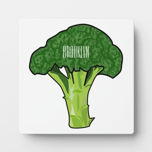 Broccoli Cartoon Illustration Fotoplatte (Vorderseite)
