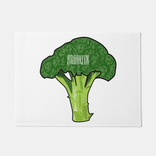Broccoli Cartoon Illustration Fußmatte (Vorderseite)