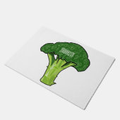 Broccoli Cartoon Illustration Fußmatte (Schrägansicht)