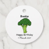 Broccoli Cartoon Illustration Geschenkanhänger (Vorderseite)