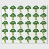 Broccoli Cartoon Illustration Geschenkpapier (Flach)