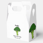 Broccoli Cartoon Illustration Geschenkschachtel (Geöffnet)
