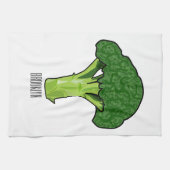 Broccoli Cartoon Illustration Geschirrtuch (Horizontal)
