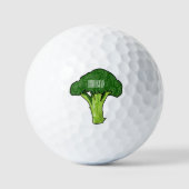 Broccoli Cartoon Illustration Golfball (Vorderseite)