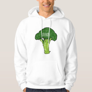 Broccoli Cartoon Illustration Hoodie