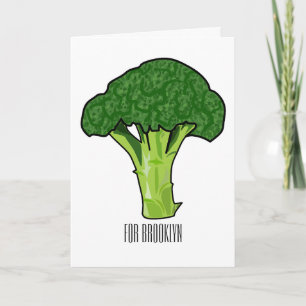 Broccoli Cartoon Illustration Karte