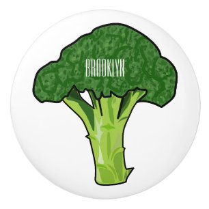 Broccoli Cartoon Illustration Keramikknauf
