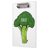 Broccoli Cartoon Illustration Klemmbrett (Links)