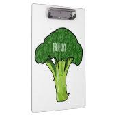 Broccoli Cartoon Illustration Klemmbrett (Rechts)