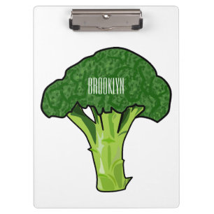 Broccoli Cartoon Illustration Klemmbrett